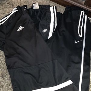 5 pairs of mens athletic pants Nike, adidas, under armor, Nike Elite